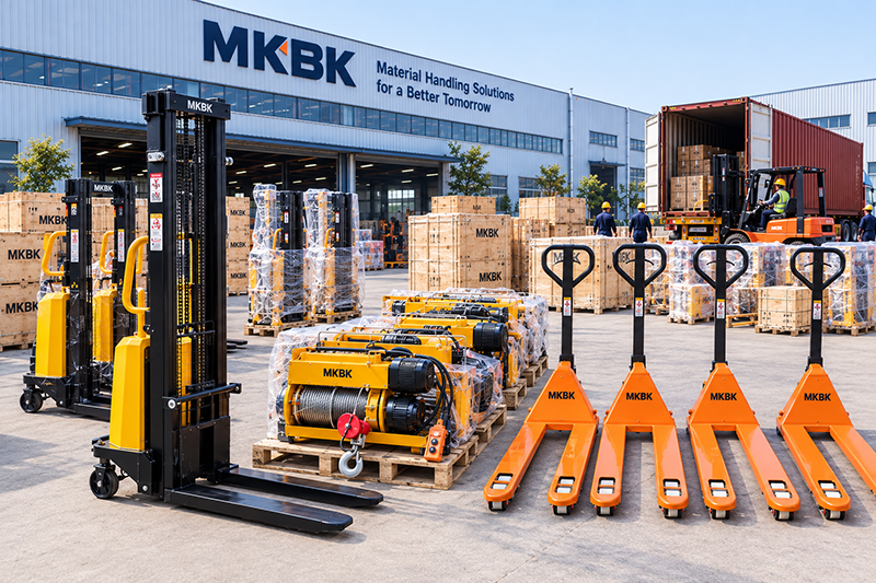 Before Shipment: How MKBK Hoist Prepares Pallet Trucks, Stackers and Electric Hoists for Delivery